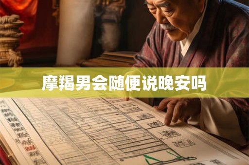 摩羯男会随便说晚安吗