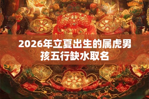 2026年立夏出生的属虎男孩五行缺水取名