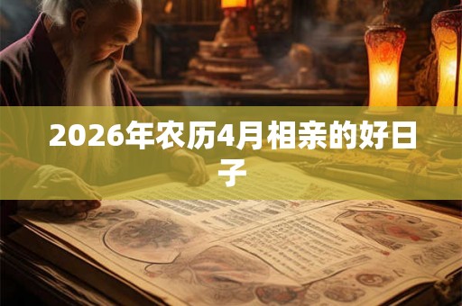 2026年农历4月相亲的好日子