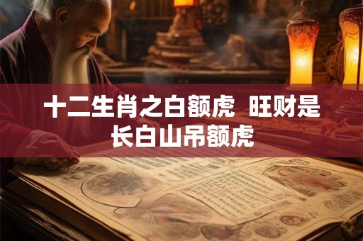十二生肖之白额虎  旺财是长白山吊额虎