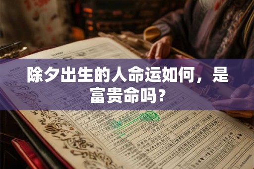 除夕出生的人命运如何，是富贵命吗？