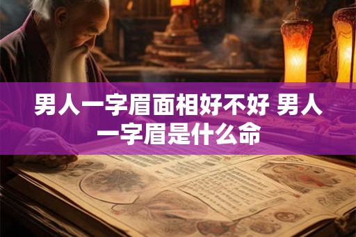 男人一字眉面相好不好 男人一字眉是什么命