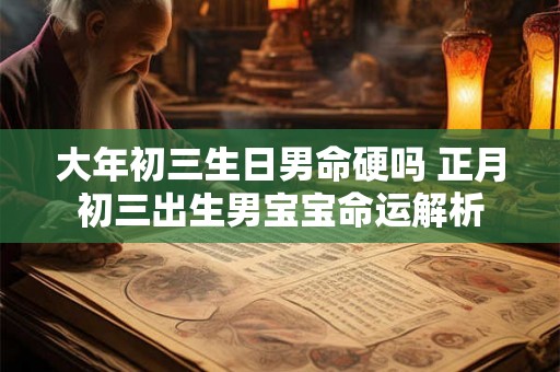 大年初三生日男命硬吗 正月初三出生男宝宝命运解析