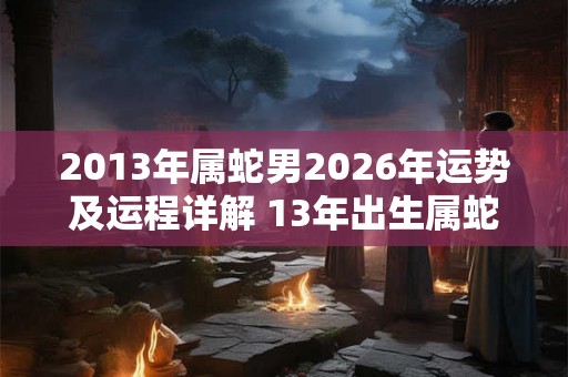 2013年属蛇男2026年运势及运程详解 13年出生属蛇人2026全年每月运势男性
