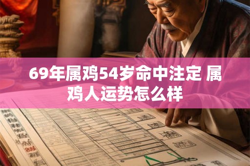 69年属鸡54岁命中注定 属鸡人运势怎么样 69年属鸡54岁命中注定 属鸡人运势怎么样
