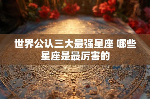 世界公认三大最强星座 哪些星座是最厉害的