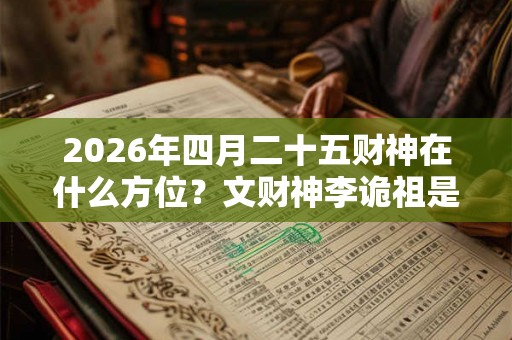 2026年四月二十五财神在什么方位?文财神李诡祖是谁? 2026年四月二十五财神在什么方位?文财神李诡祖是谁?