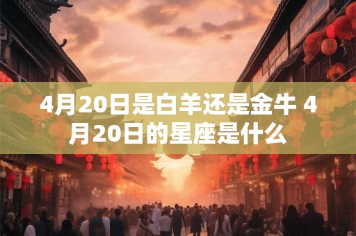 4月20日是白羊还是金牛 4月20日的星座是什么
