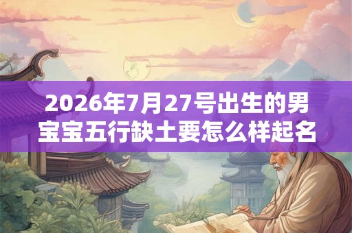 2026年7月27号出生的男宝宝五行缺土要怎么样起名字