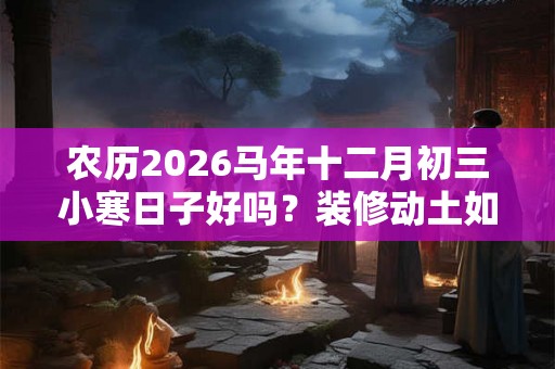 农历2026马年十二月初三小寒日子好吗？装修动土如何？