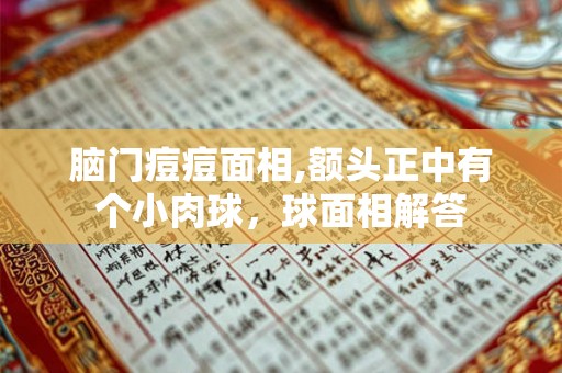 脑门痘痘面相,额头正中有个小肉球，球面相解答
