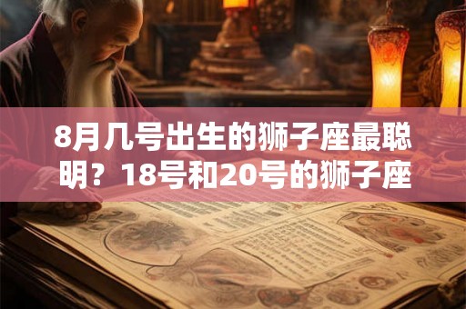 8月几号出生的狮子座最聪明？18号和20号的狮子座！