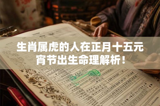 生肖属虎的人在正月十五元宵节出生命理解析! 生肖属虎的人在正月十五元宵节出生命理解析!