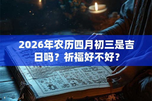 2026年农历四月初三是吉日吗？祈福好不好？