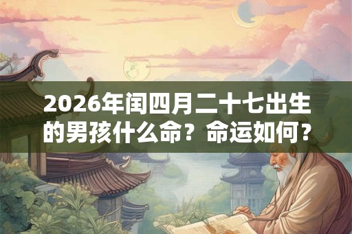 2026年闰四月二十七出生的男孩什么命？命运如何？