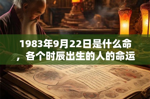 1983年9月22日是什么命，各个时辰出生的人的命运