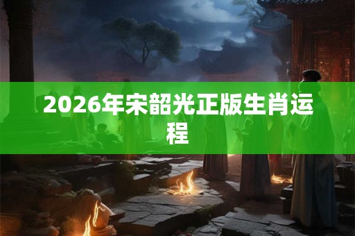 2026年宋韶光正版生肖运程