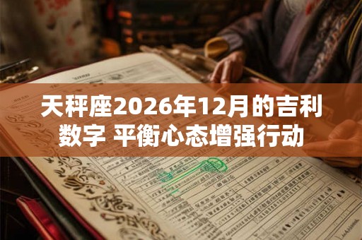 天秤座2026年12月的吉利数字 平衡心态增强行动