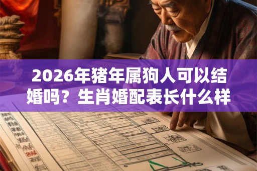 2026年猪年属狗人可以结婚吗？生肖婚配表长什么样？