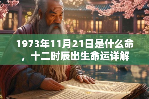1973年11月21日是什么命，十二时辰出生命运详解