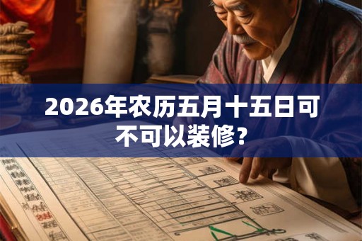 2026年农历五月十五日可不可以装修？