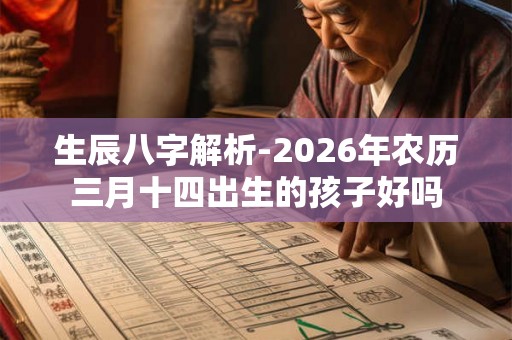 生辰八字解析-2026年农历三月十四出生的孩子好吗