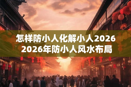 怎样防小人化解小人2026 2026年防小人风水布局