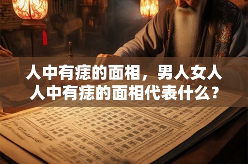 人中有痣的面相，男人女人人中有痣的面相代表什么？