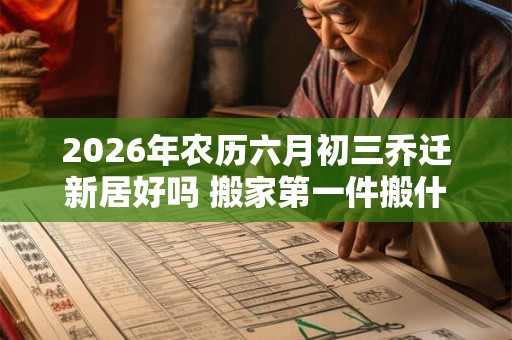 2026年农历六月初三乔迁新居好吗 搬家第一件搬什么最吉利 2026年农历六月初三乔迁新居好吗 搬家第一件搬什么最吉利