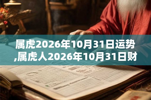 属虎2026年10月31日运势,属虎人2026年10月31日财运,生肖虎2026年10月31日运势