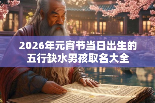 2026年元宵节当日出生的五行缺水男孩取名大全