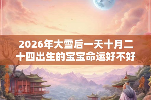 2026年大雪后一天十月二十四出生的宝宝命运好不好？