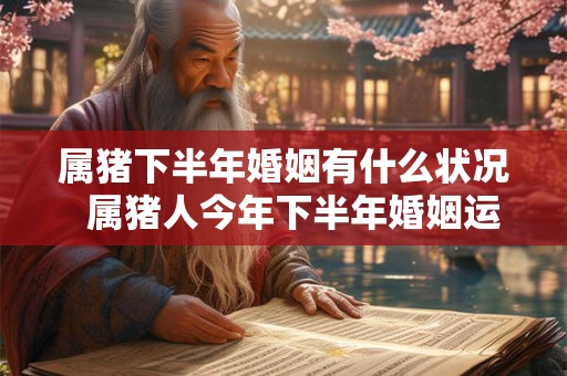属猪下半年婚姻有什么状况  属猪人今年下半年婚姻运