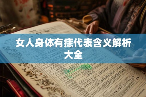 女人身体有痣代表含义解析大全