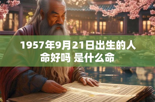 1957年9月21日出生的人命好吗 是什么命 1957年9月21日出生的人命好吗 是什么命