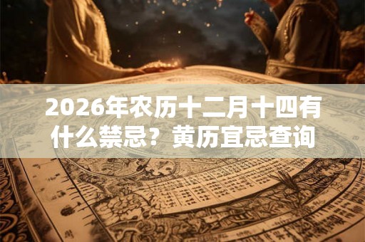 2026年农历十二月十四有什么禁忌？黄历宜忌查询