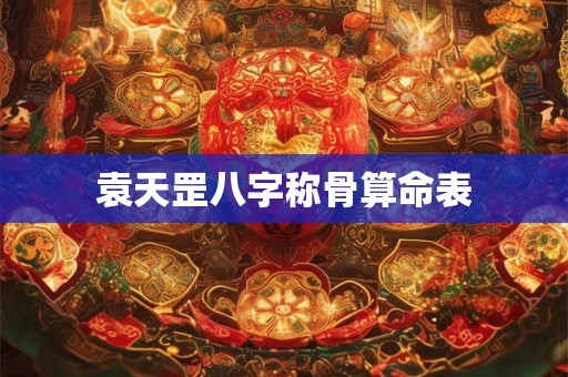 袁天罡八字称骨算命表
