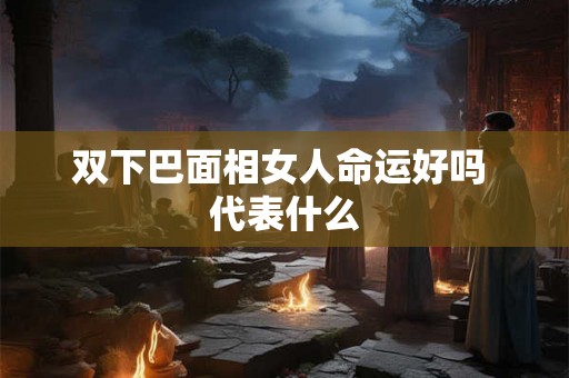 双下巴面相女人命运好吗 代表什么