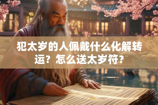 犯太岁的人佩戴什么化解转运？怎么送太岁符？