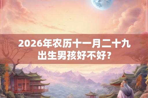 2026年农历十一月二十九出生男孩好不好? 2026年农历十一月二十九出生男孩好不好?