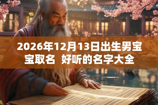 2026年12月13日出生男宝宝取名  好听的名字大全