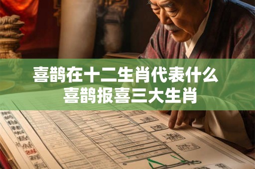 喜鹊在十二生肖代表什么  喜鹊报喜三大生肖