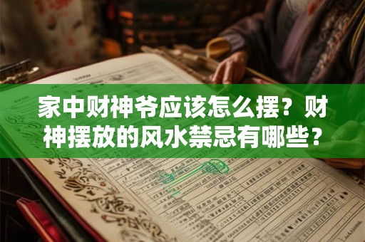 家中财神爷应该怎么摆？财神摆放的风水禁忌有哪些？