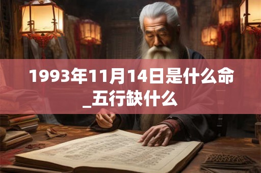 1993年11月14日是什么命_五行缺什么