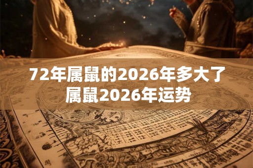 72年属鼠的2026年多大了 属鼠2026年运势