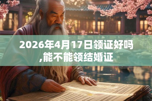 2026年4月17日领证好吗,能不能领结婚证