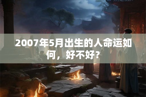 2007年5月出生的人命运如何，好不好？