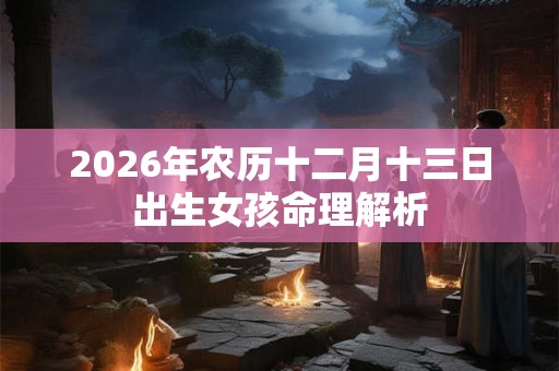 2026年农历十二月十三日出生女孩命理解析