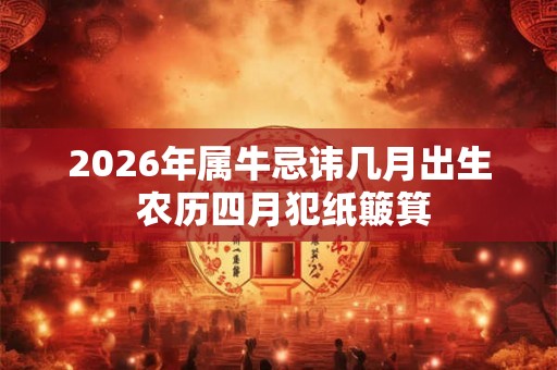 2026年属牛忌讳几月出生 农历四月犯纸簸箕