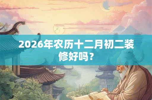 2026年农历十二月初二装修好吗？